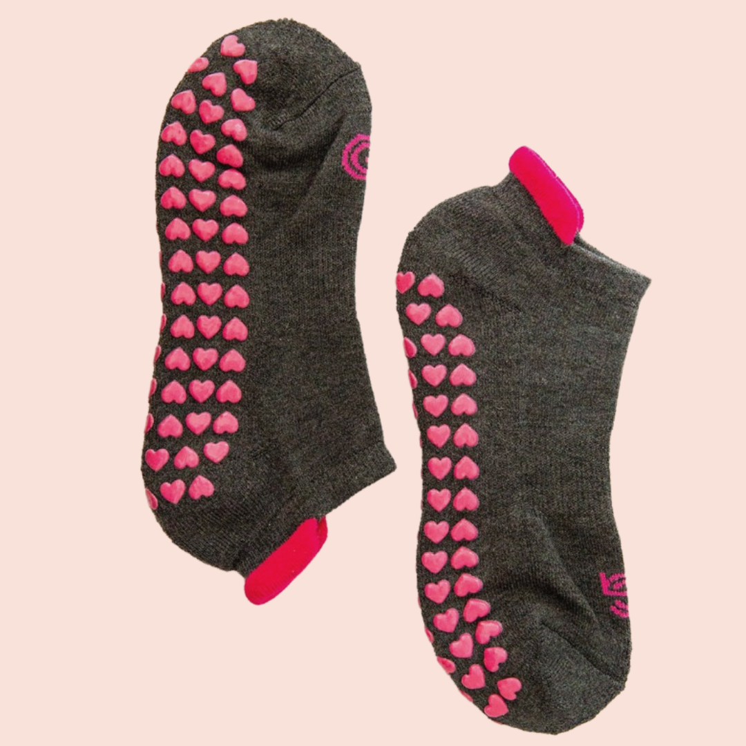Light Grey Grip Socks for Toddlers & Kids - 4 pairs - Gripjoy Socks