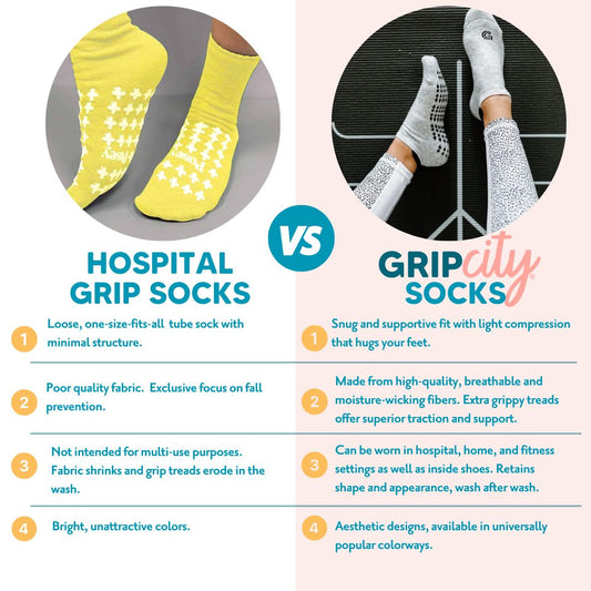 A Stylish, High Quality Alternative to Non Slip Hospital Socks