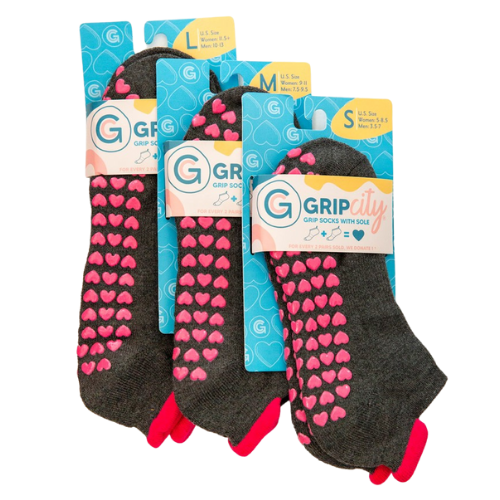 Emma - Grip Socks in Heart To Heart